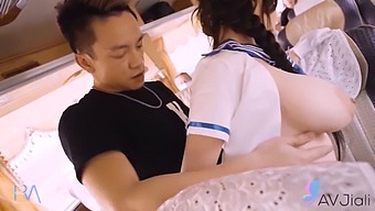 A Hot Taiwanese Girl Has Sex With A Stranger On A Bus, Showing Off Her Big Natural Tits
