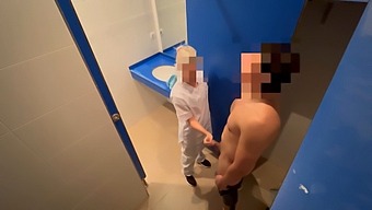 I Get Caught Jerking Off By The Gym Cleaning Lady Who Offers To Finish Me Off With A Blowjob