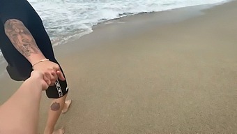 A Blonde Babe Gets Offered Cash For Sex And Shoots A Squirt On The Beach