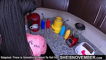 Ebony Stepdaughter Seeks An Hour Of Intense Sex Before Her Stepmother Returns