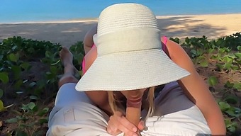 First-Time Oral Sex On The Beach With A Stunning Russian Couple