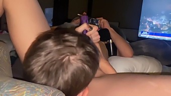 A Purple-Haired Bisexual Caretaker Introduces A Sex Toy To A Quadruplet