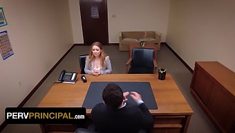 Kira Fox Visits The Principal'S Office Due To A Conflict Involving Her Stepdaughter